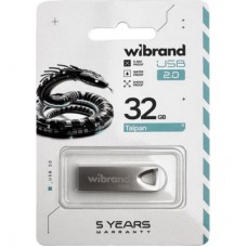 USB флеш накопитель Wibrand 32GB Taipan Silver USB 2.0 (WI2.0/TA32U2S) - Фото