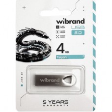 USB флеш накопитель Wibrand 4GB Taipan Silver USB 2.0 (WI2.0/TA4U2S) - Фото