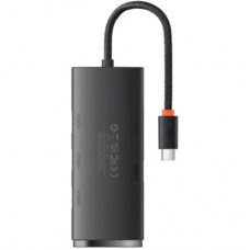 Концентратор Baseus USB-C to 4xUSB 3.0 0.25m black (WKQX030301) - Фото