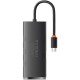 Концентратор Baseus USB-C to 4xUSB 3.0 0.25m black (WKQX030301)