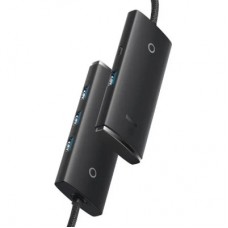 Концентратор Baseus USB-C to 4xUSB 3.0 0.25m black (WKQX030301) - Фото