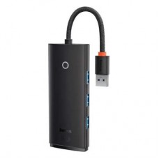 Концентратор Baseus USB 3.0 to 4xUSB 3.0 0.25m black (WKQX030001) - Фото