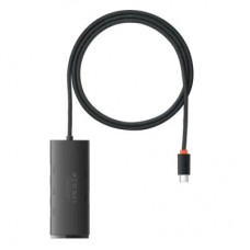 Концентратор Baseus USB-C to 4xUSB 3.0 1.0m black (WKQX030401) - Фото