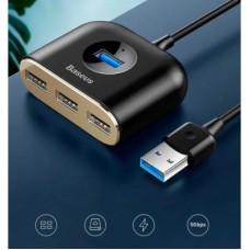 Концентратор Baseus USB 3.0 to 1xUSB 3.0 + 3xUSB 2.0 1.0m (CAHUB-AY01) - Фото