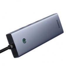 Концентратор Baseus USB-C 10-in-1 HDMI 4K60Hz + VGA + 3xUSB 3.0 + PD + RJ45 1000Mbps + SD/TF + 3.5 mm gray (B0005280C811-00) - Фото