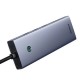 Концентратор Baseus USB-C 10-in-1 HDMI 4K60Hz + VGA + 3xUSB 3.0 + PD + RJ45 1000Mbps + SD/TF + 3.5 mm gray (B0005280C811-00)