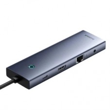 Концентратор Baseus USB-C 10-in-1 HDMI 4K60Hz + VGA + 3xUSB 3.0 + PD + RJ45 1000Mbps + SD/TF + 3.5 mm gray (B0005280C811-00) - Фото