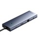 Концентратор Baseus USB-C 10-in-1 HDMI 4K60Hz + VGA + 3xUSB 3.0 + PD + RJ45 1000Mbps + SD/TF + 3.5 mm gray (B0005280C811-00)