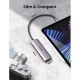 Концентратор Ugreen USB-C to 3xUSB 3.0 + HDMI + SD/TF CM195 gray (70410)