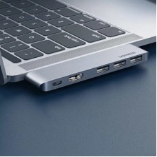Концентратор Ugreen 2xUSB-C to 3xUSB 3.0 + HDMI + USB-C CM251 gray (60559) - Фото