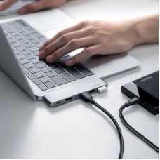 Концентратор Ugreen 2xUSB-C to 3xUSB 3.0 + HDMI + USB-C CM251 gray (60559) - Фото