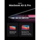 Концентратор Ugreen 2xUSB-C to HDMI + 2xUSB 3.0 + SD/TF + USB-C CM380 gray (80856)