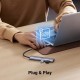Концентратор Ugreen USB-C to 2xUSB 3.0 + 2xUSB-C CM473 gray (15395)