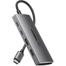 Концентратор Ugreen USB-C to 2xUSB 3.2 + 2xUSB-C 10Gbps CM480 gray (30758) - Фото