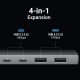 Концентратор Ugreen USB-C to 2xUSB 3.2 + 2xUSB-C 10Gbps CM480 gray (30758)