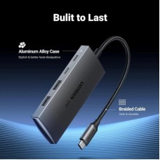 Концентратор Ugreen USB-C to 2xUSB 3.2 + 2xUSB-C 10Gbps CM480 gray (30758) - Фото