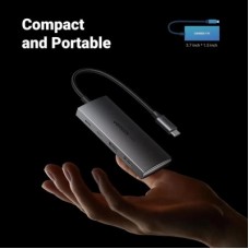 Концентратор Ugreen USB-C to 2xUSB 3.2 + 2xUSB-C 10Gbps CM480 gray (30758) - Фото