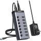 Концентратор Ugreen USB 3.0 to 7xUSB 3.0 with power supply CM481 gray (90307)