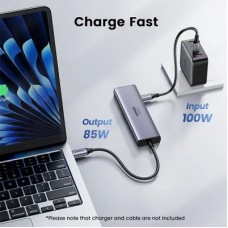 Концентратор Ugreen USB-C to HDMI + 2xUSB 3.2 + 2xUSB-C 3.2 + PD CM511 gray (35999) - Фото
