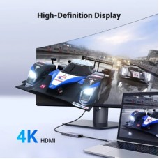 Концентратор Ugreen USB-C to HDMI + 3xUSB 3.0 + PD CM511 gray (15596) - Фото