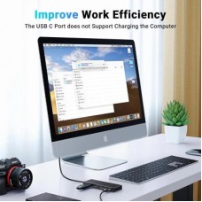 Концентратор Ugreen USB-C to 2xUSB 3.2 Gen2 + 2xUSB-C 3.2 Gen2 10Gbps CM806 black (35583) - Фото