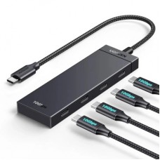 Концентратор Ugreen USB-C to 4xUSB-C 3.2 Gen2 10Gbps CM806 black (35584) - Фото