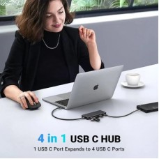 Концентратор Ugreen USB-C to 4xUSB-C 3.2 Gen2 10Gbps CM806 black (35584) - Фото