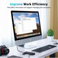 Концентратор Ugreen USB-C to 4xUSB-C 3.2 Gen2 10Gbps CM806 black (35584) - Фото