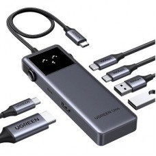 Концентратор Ugreen USB-C to HDMI + 2xUSB 3.2 + 2xUSB-C 3.2 + PD CM888 gray (35998) - Фото