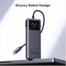 Концентратор Ugreen USB-C to HDMI + 2xUSB 3.2 + 2xUSB-C 3.2 + PD CM888 gray (35998) - Фото