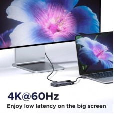 Концентратор Ugreen USB-C to HDMI + 2xUSB 3.2 + 2xUSB-C 3.2 + PD CM888 gray (35998) - Фото