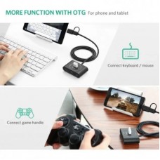 Концентратор Ugreen USB 3.0 to 4xUSB + USB-C plug 1.0m CR113 black (40850) - Фото