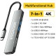 Концентратор Essager USB-C 7-in-1 HDMI + USB 3.2 + USB-C + SD/TF gray (EHB07-QH0G-Z)