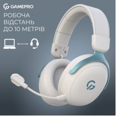 Наушники GamePro Asgard Freya Pro Wireless White/Blue (HSW201WB) - Фото