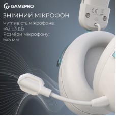 Наушники GamePro Asgard Freya Pro Wireless White/Blue (HSW201WB) - Фото