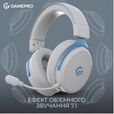 Наушники GamePro Asgard Skadi Wireless White/Blue (HSW191WB) - Фото