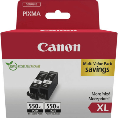 Картридж Canon PGI-550XL Black DoublePpack, 2*22ml, paper box (6431B010)