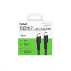 Дата кабель USB-C to USB-C 3.0m 240W black Belkin (CAB025HQ3MBK) - Фото