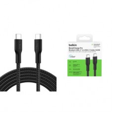 Дата кабель USB-C to USB-C 3.0m 240W black Belkin (CAB025HQ3MBK) - Фото