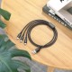 Дата кабель USB 2.0 AM to Lightning + Micro 5P + USB-C 1.0m black BOROFONE (6974443384666)