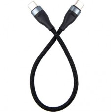 Дата кабель USB-C to USB-C 0.25m black Dengos (NTK-TC-TC-SHRT-BLACK) - Фото