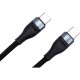 Дата кабель USB-C to USB-C 0.25m black Dengos (NTK-TC-TC-SHRT-BLACK)