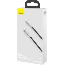 Дата кабель USB-C to USB-C 1.0m 100W metal black Baseus (CATJK-C01) - Фото