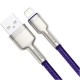 Дата кабель USB 2.0 AM to Lightning 1.0m 2.4A metal purple Baseus (CALJK-A05) Дата кабель USB 2.0 AM to Lightning 1.0m 2.4A metal purple Baseus (CALJK-A05)