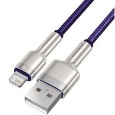 Дата кабель USB 2.0 AM to Lightning 1.0m 2.4A metal purple Baseus (CALJK-A05) - Фото