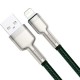 Дата кабель USB 2.0 AM to Lightning 2.0m 2.4A metal green Baseus (CALJK-B06) Дата кабель USB 2.0 AM to Lightning 2.0m 2.4A metal green Baseus (CALJK-B06)