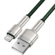 Дата кабель USB 2.0 AM to Lightning 2.0m 2.4A metal green Baseus (CALJK-B06) Дата кабель USB 2.0 AM to Lightning 2.0m 2.4A metal green Baseus (CALJK-B06)
