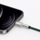 Дата кабель USB 2.0 AM to Lightning 2.0m 2.4A metal green Baseus (CALJK-B06) Дата кабель USB 2.0 AM to Lightning 2.0m 2.4A metal green Baseus (CALJK-B06)