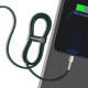 Дата кабель USB 2.0 AM to Lightning 2.0m 2.4A metal green Baseus (CALJK-B06) Дата кабель USB 2.0 AM to Lightning 2.0m 2.4A metal green Baseus (CALJK-B06)