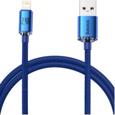 Дата кабель USB 2.0 AM to Lightning 1.2m 2.4A blue Baseus (CAJY000003)